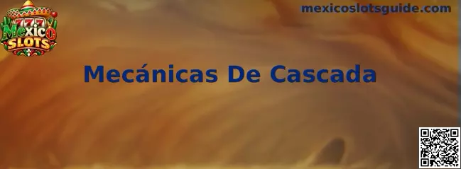 Representación visual de una tragamonedas con mecánicas de cascada y símbolos que cambian de posición